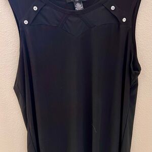 Black Adele & May Sleeveless Blouse 1X